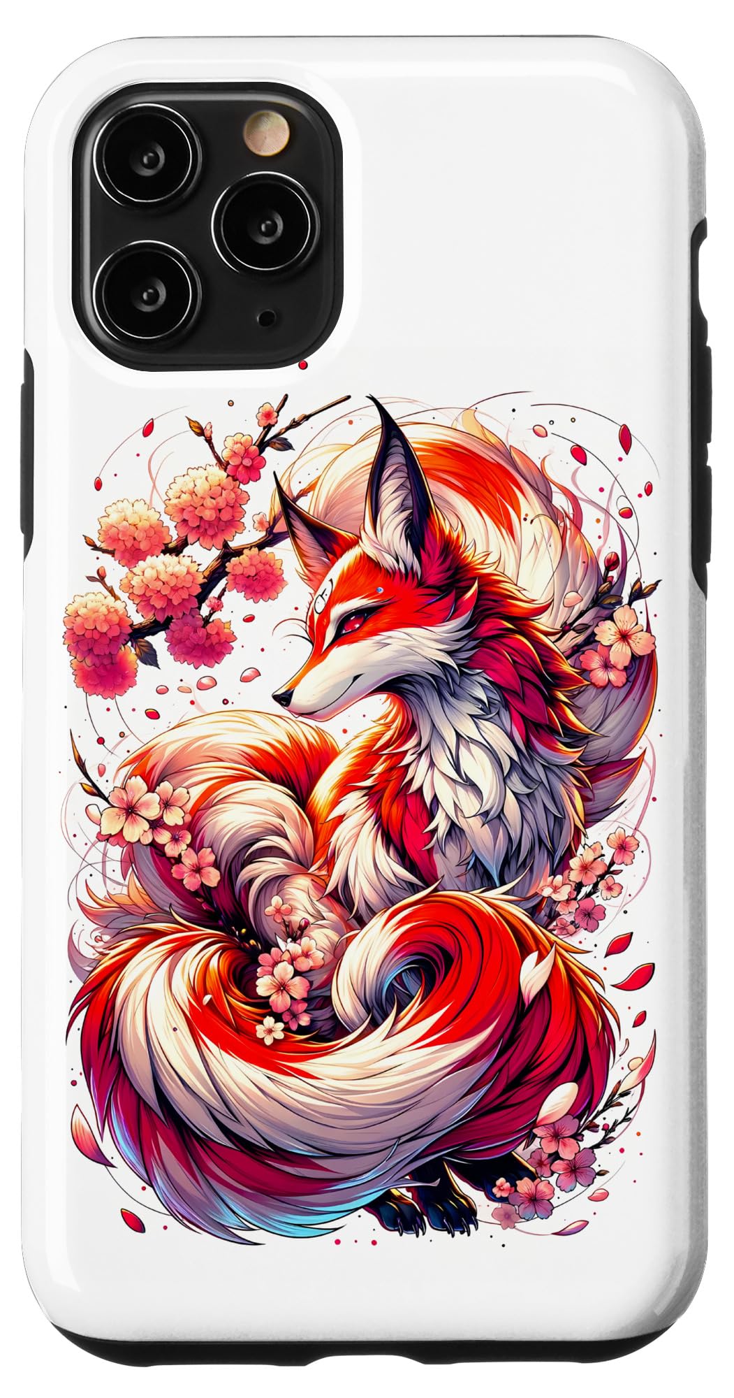 Amazon.com: Kitsune Fox - Japanese Nine Tailed Fox Cherry Blossom